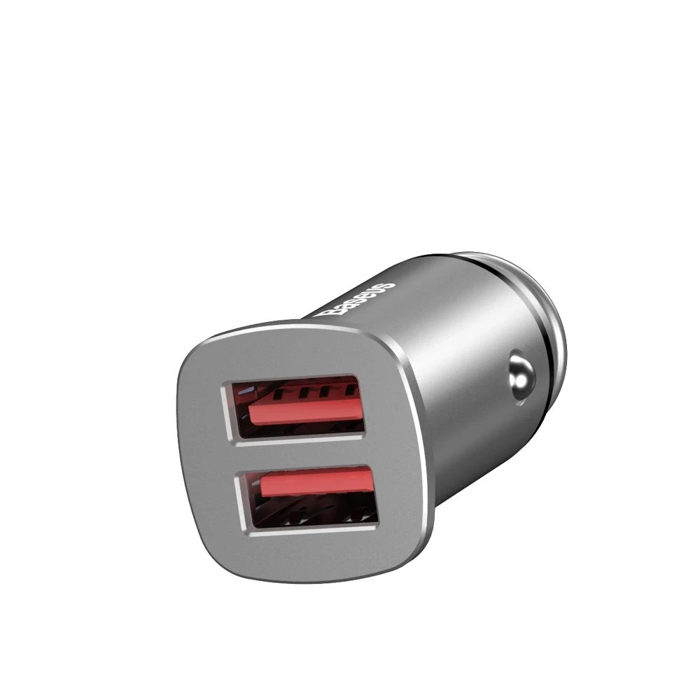 Baseus Square automobilinis įkroviklis 2xUSB QC3.0 5A 30W - Juodas