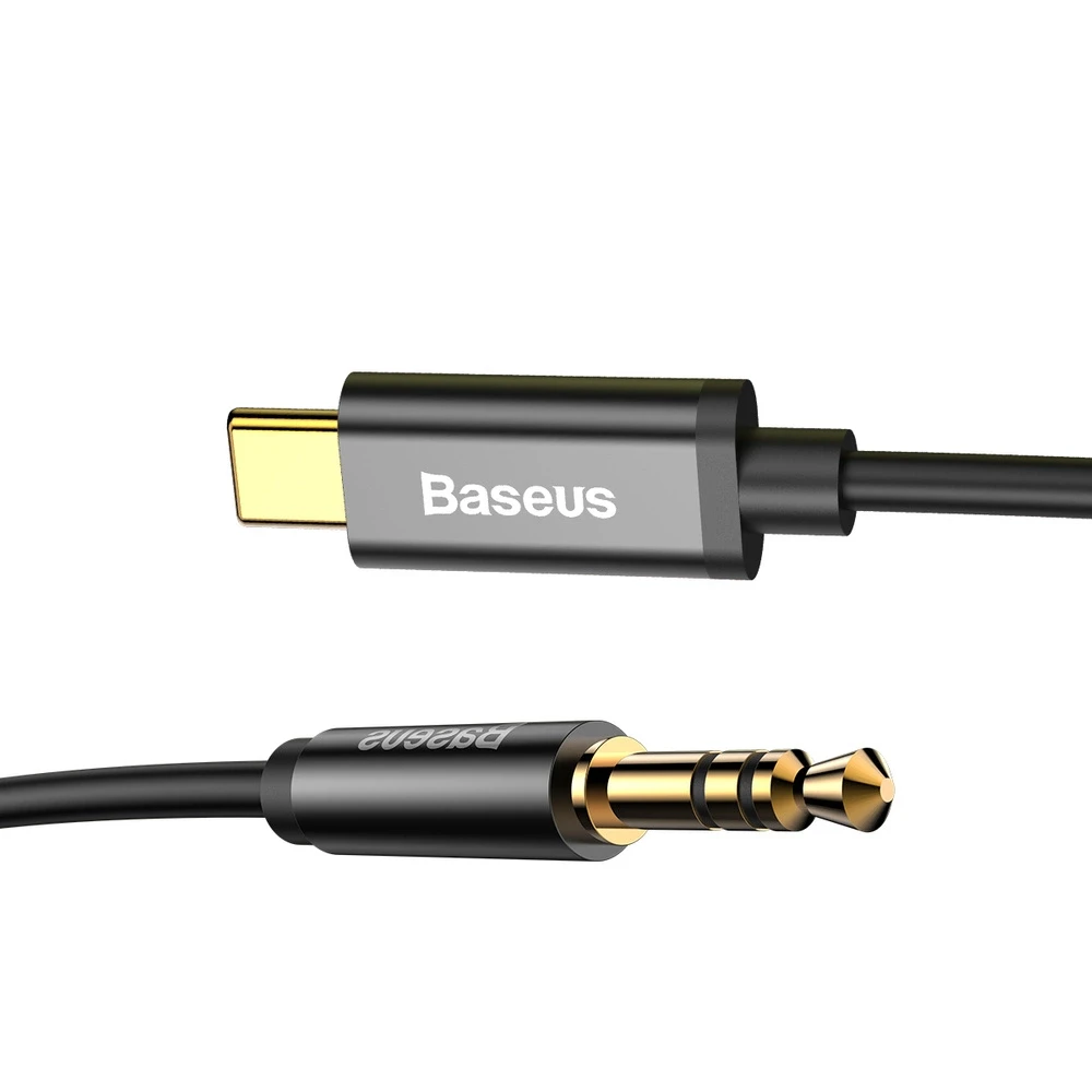 Baseus Yiven audio kabelis USB-C - 3.5mm AUX 1.2m - Juodas