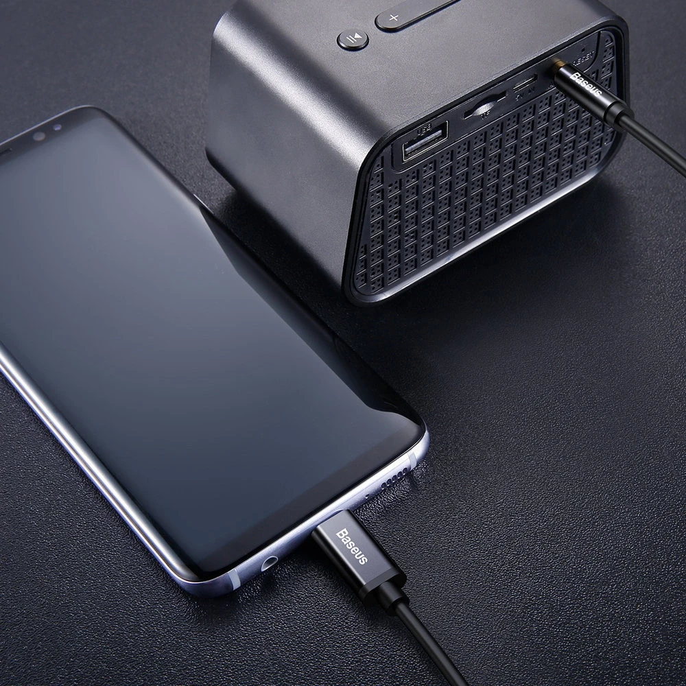 Baseus Yiven audio kabelis USB-C - 3.5mm AUX 1.2m - Juodas