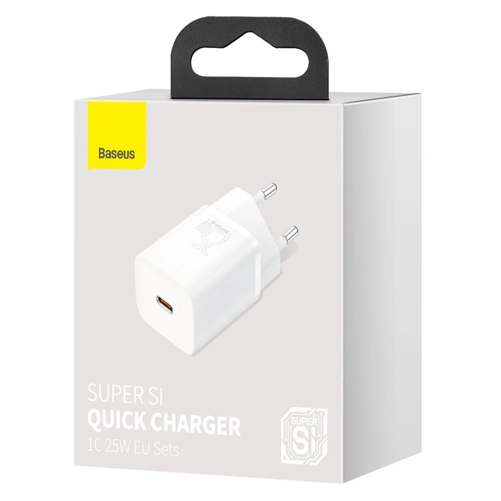 Baseus Super Si įkroviklis 1C 25W baltas