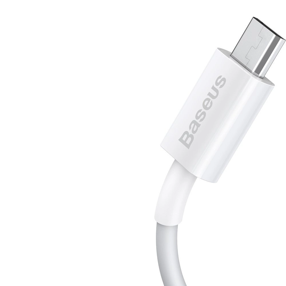 Kabelis USB A - micro USB kištukas 1.0m 2A baltas Superior serija BASEUS