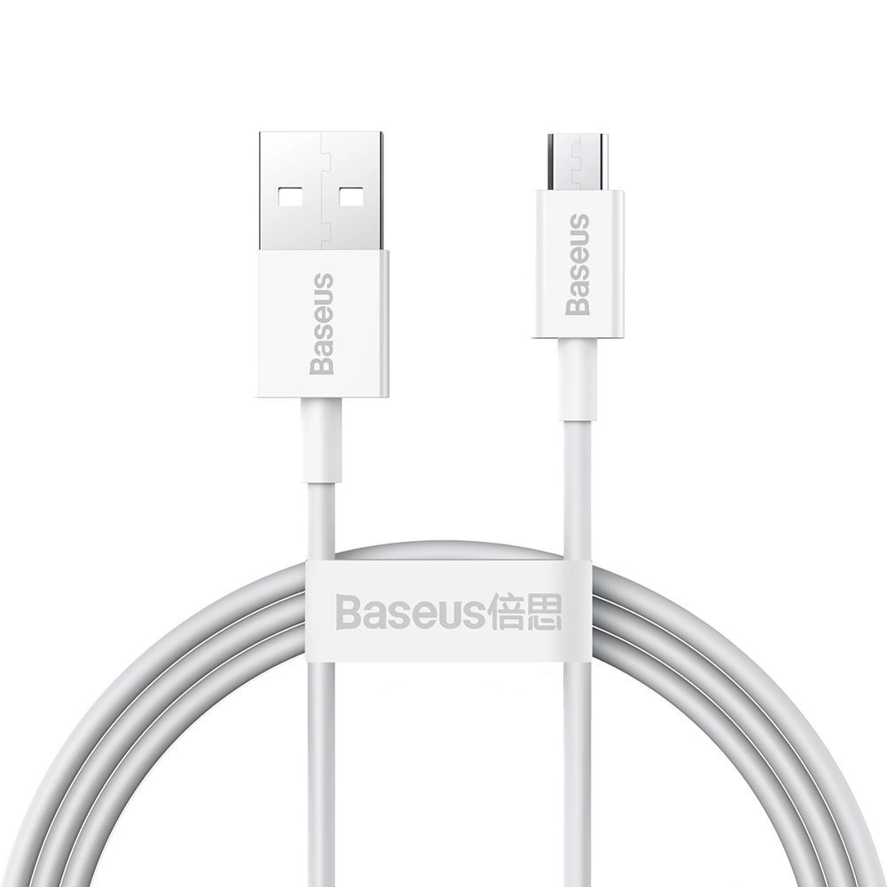 Kabelis USB A - micro USB kištukas 1.0m 2A baltas Superior serija BASEUS