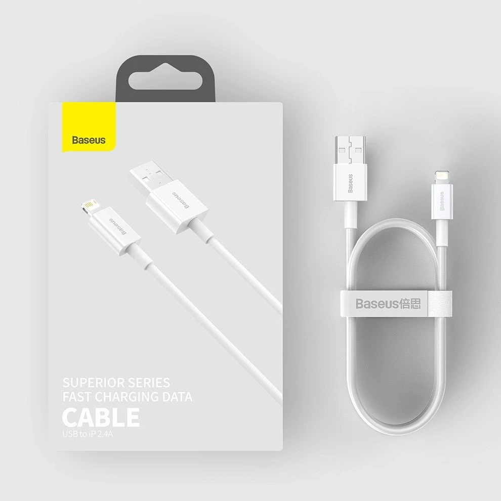 Kabelis  CABLE LIGHTNING TO USB 2M/Baltas CALYS-C02 BASEUS