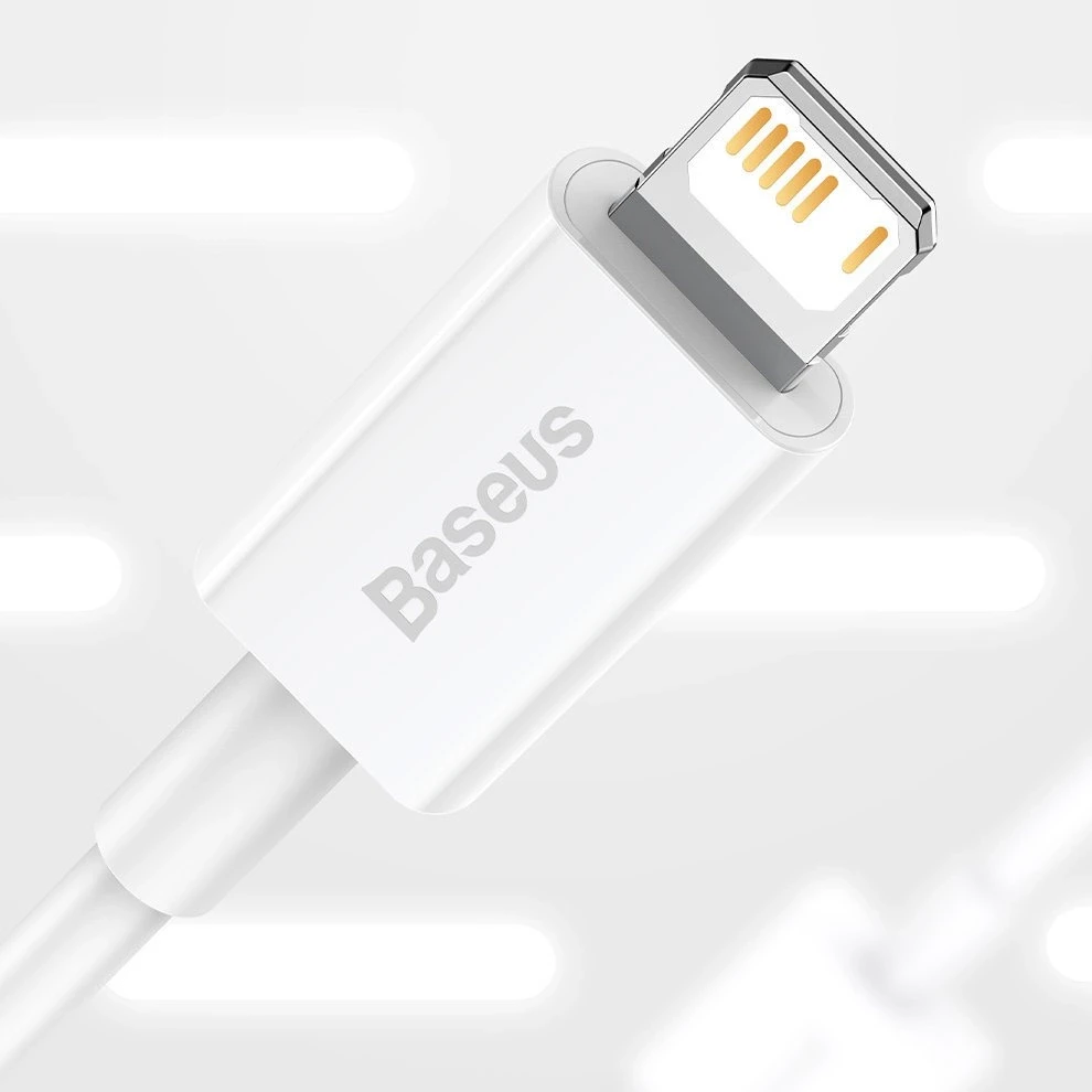 Kabelis  CABLE LIGHTNING TO USB 2M/Baltas CALYS-C02 BASEUS
