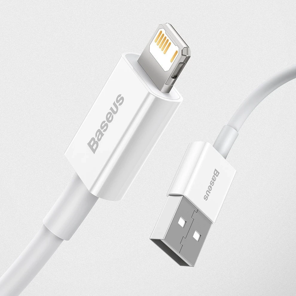 Kabelis  CABLE LIGHTNING TO USB 2M/Baltas CALYS-C02 BASEUS