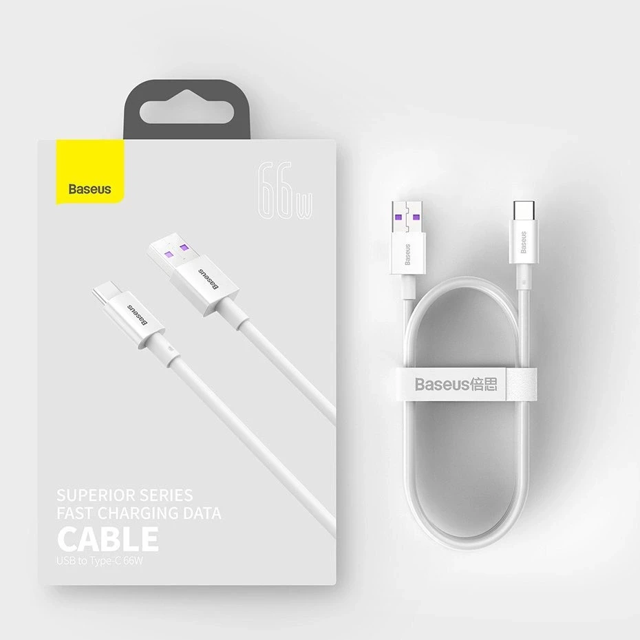 USB kabelis Baseus Superior iš USB į Type-C 66W 1.0m juodas CATYS-01