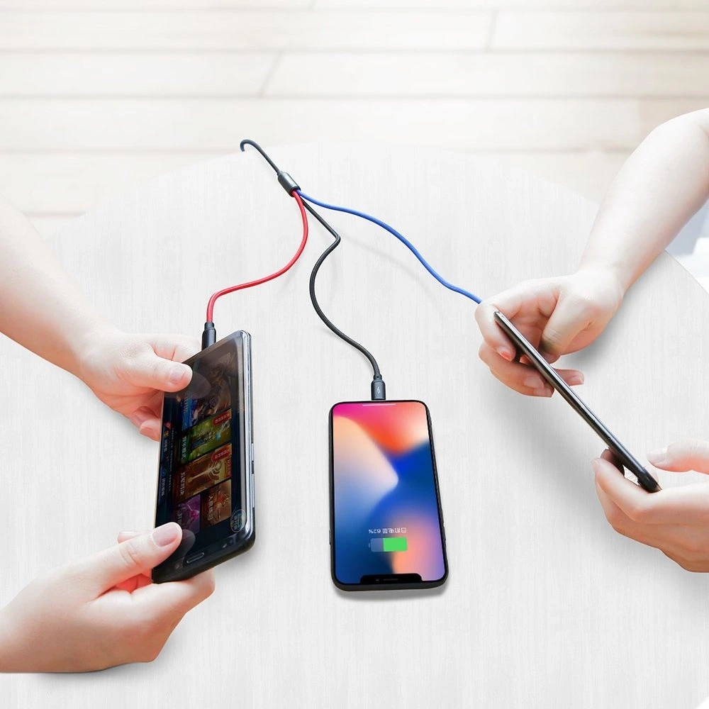 Kabelis Baseus USB2.0 A kištukas ir 3 kištukai (USB C, micro USB, lightning)