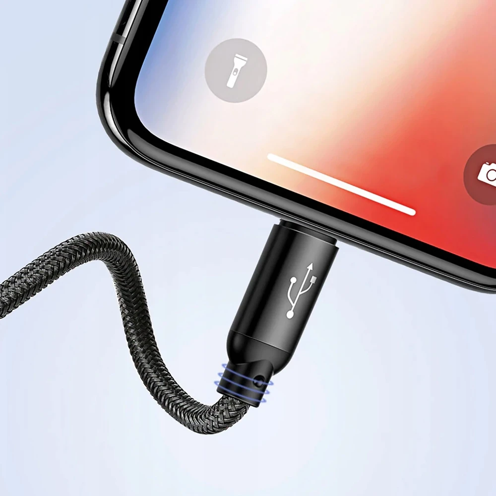 Kabelis Baseus USB2.0 A kištukas ir 3 kištukai (USB C, micro USB, lightning)