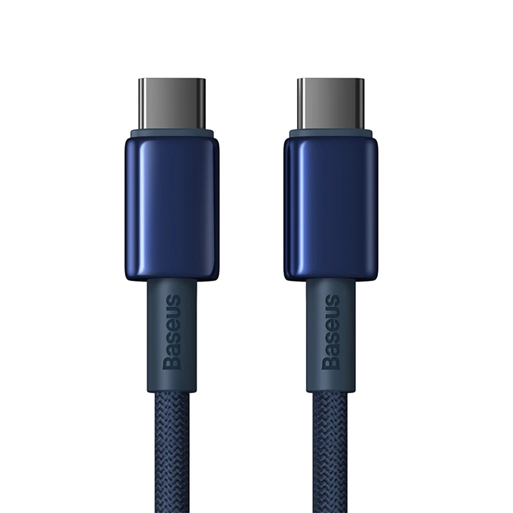 Baseus Tungsten Gold kabelis USB-C - USB-C 100W 2m - Mėlynas