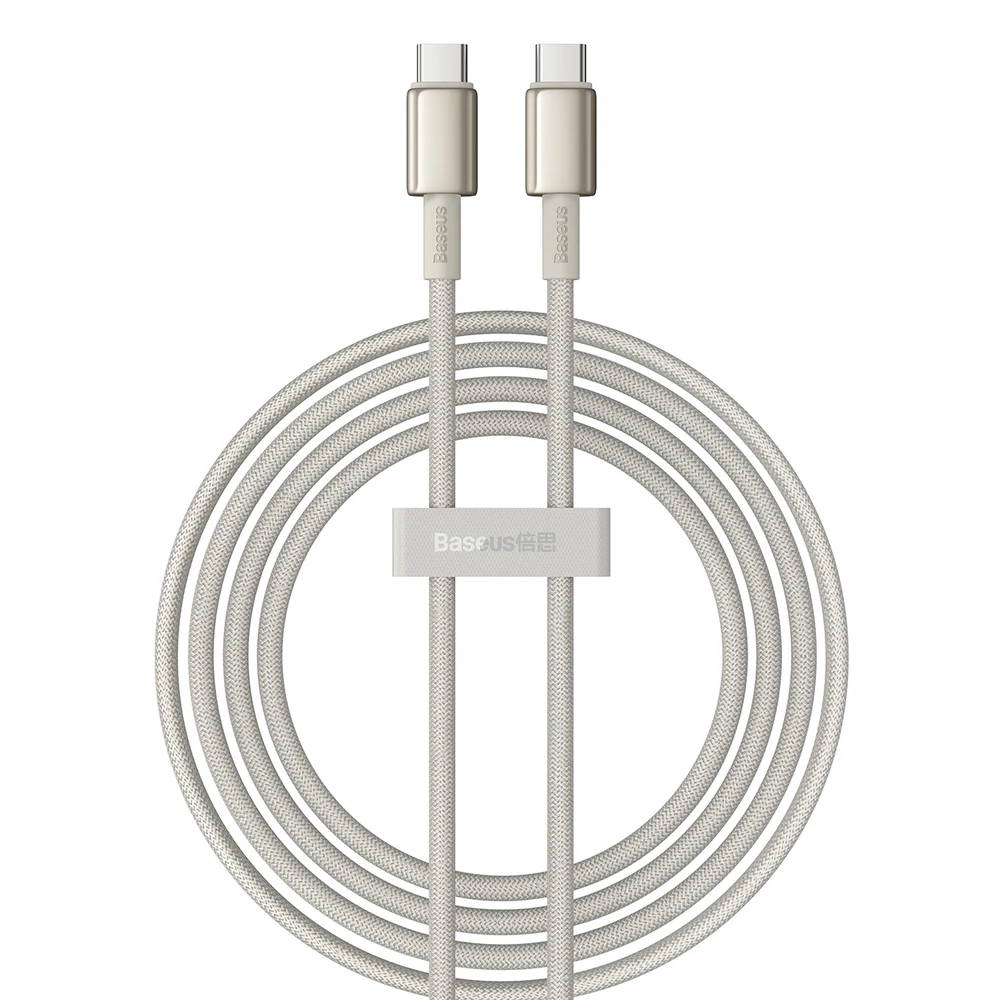 Laidas iš USB-C į USB-C Baseus Tungsten Gold, 100 W, 2 m (auksinis)