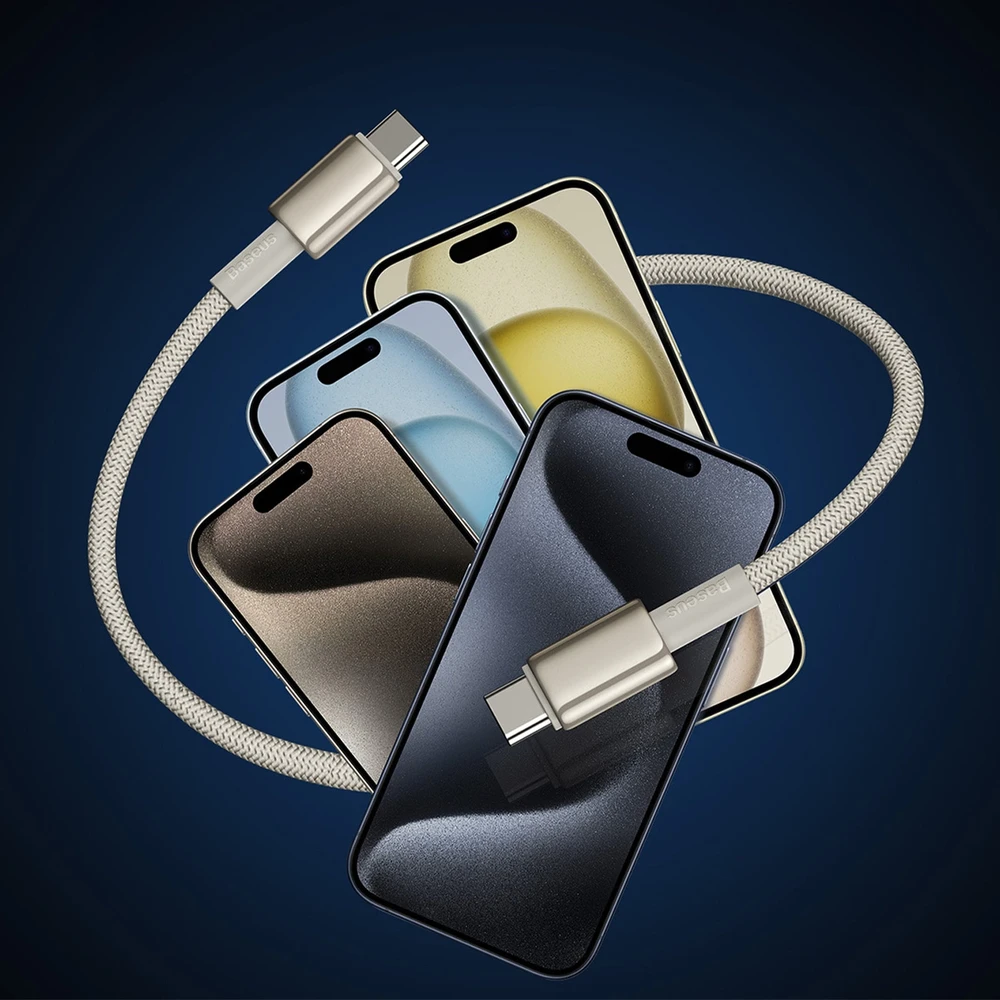 Laidas iš USB-C į USB-C Baseus Tungsten Gold, 100 W, 2 m (auksinis)