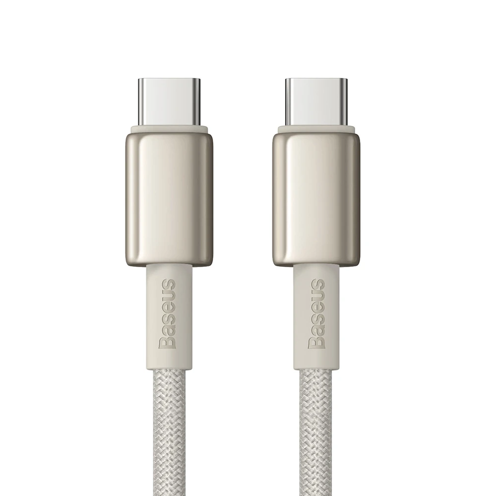 Laidas iš USB-C į USB-C Baseus Tungsten Gold, 100 W, 1 m (auksinis)