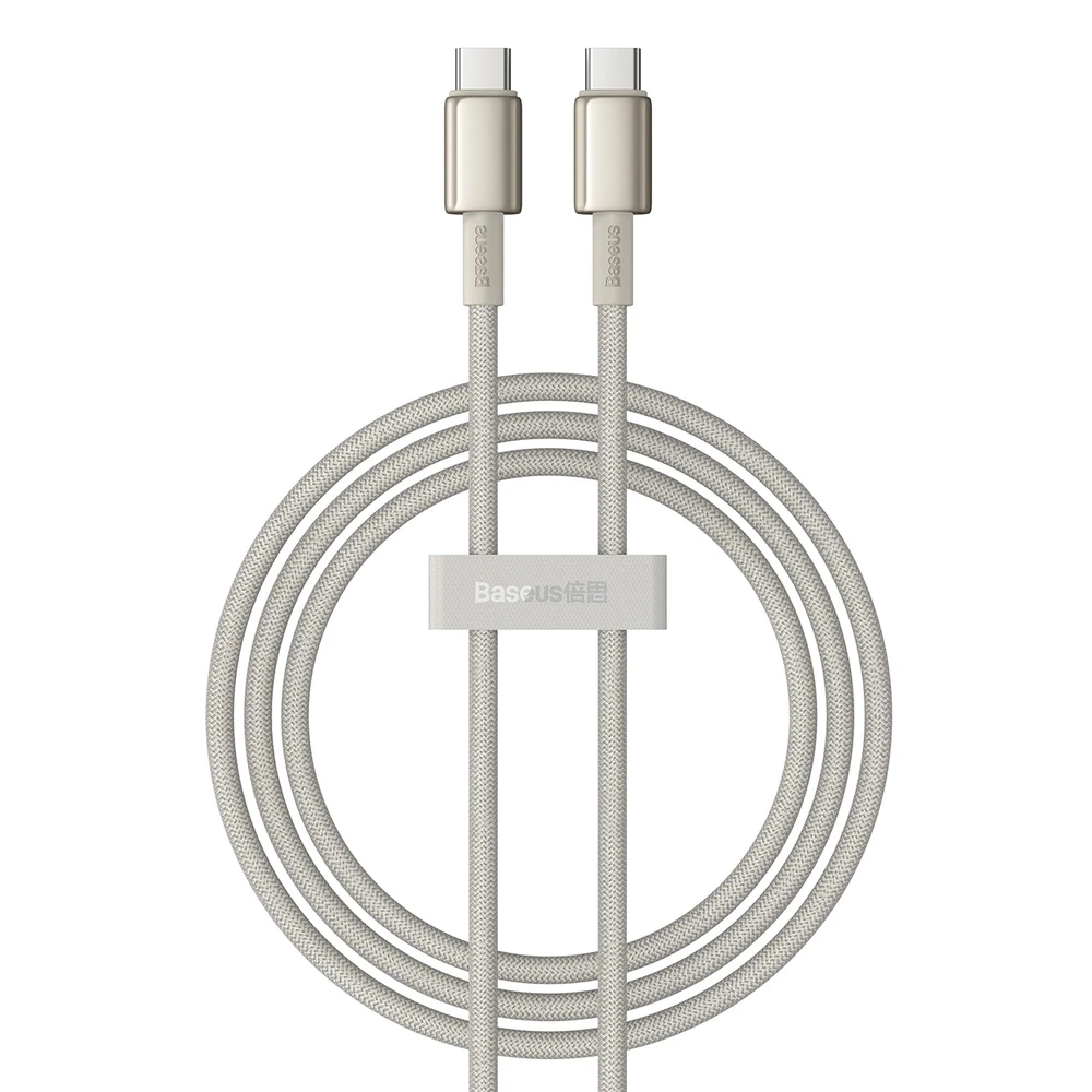 Laidas iš USB-C į USB-C Baseus Tungsten Gold, 100 W, 1 m (auksinis)