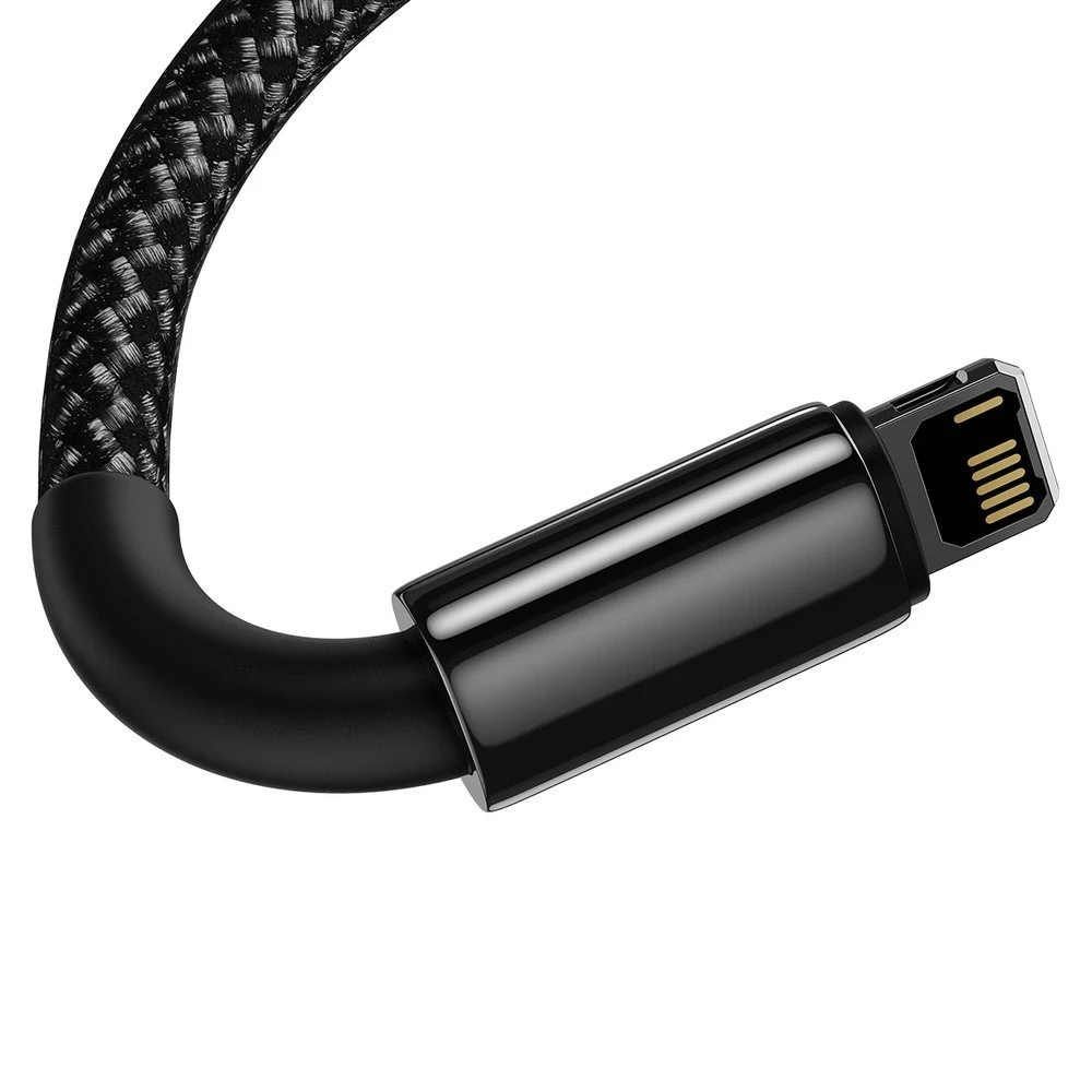 Baseus Tungsten Gold kabelis USB į Lightning 2.4A 1m - Juodas