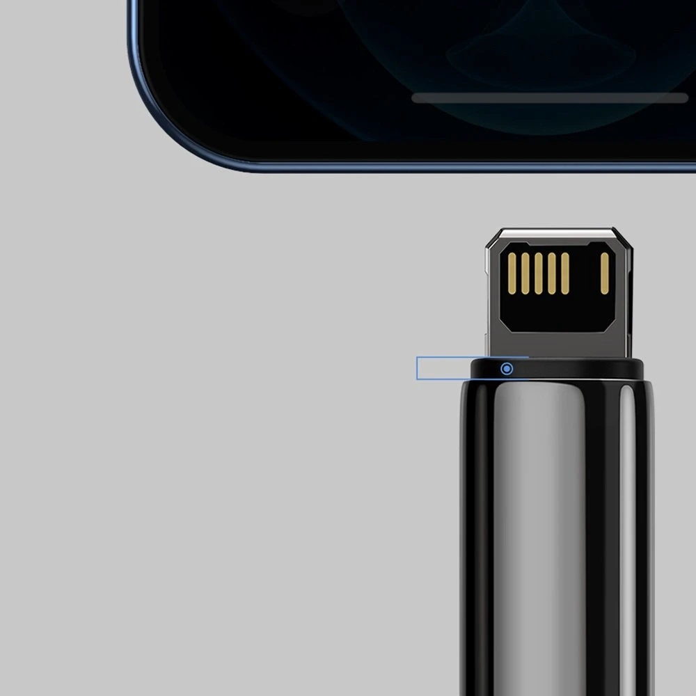 Baseus Tungsten Gold kabelis USB į Lightning 2.4A 2m - Juodas