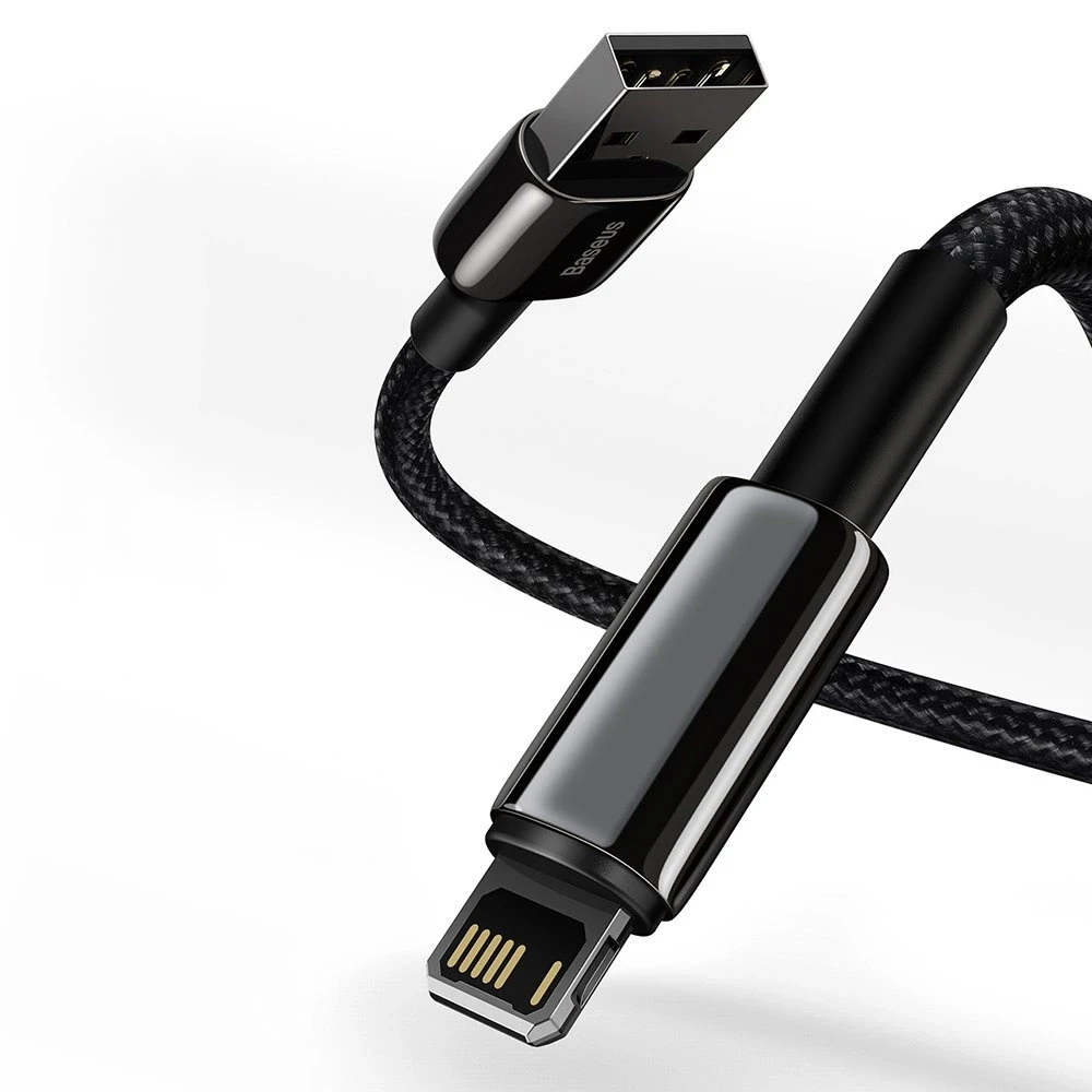 Baseus Tungsten Gold kabelis USB į Lightning 2.4A 2m - Juodas