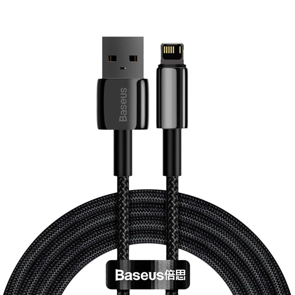 Baseus Tungsten Gold kabelis USB į Lightning 2.4A 2m - Juodas