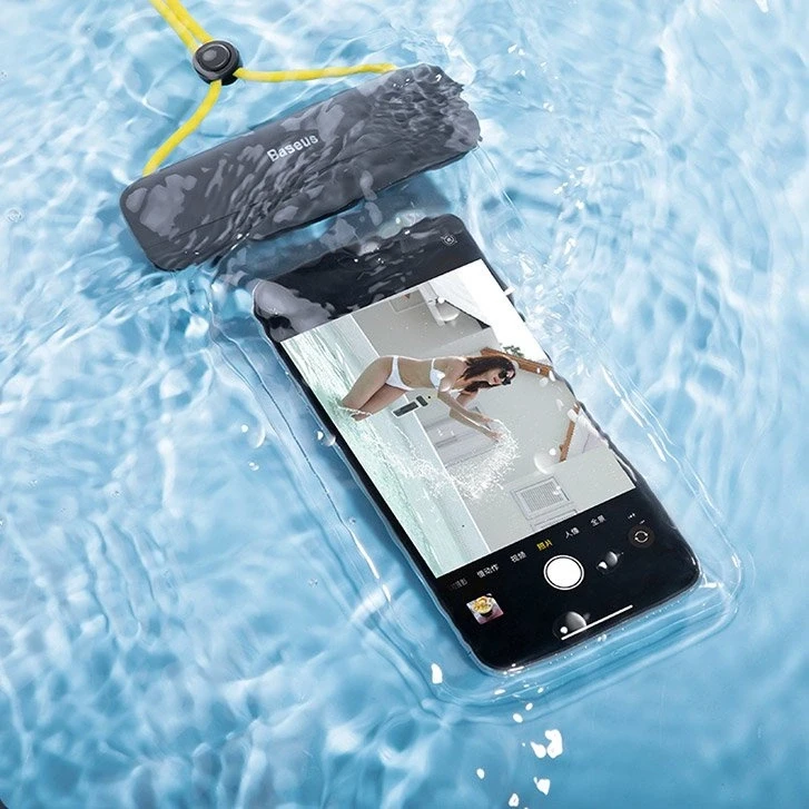 Baseus Universalus vandeniui nepralaidus IPX8 dėklas telefonams iki 7.2"