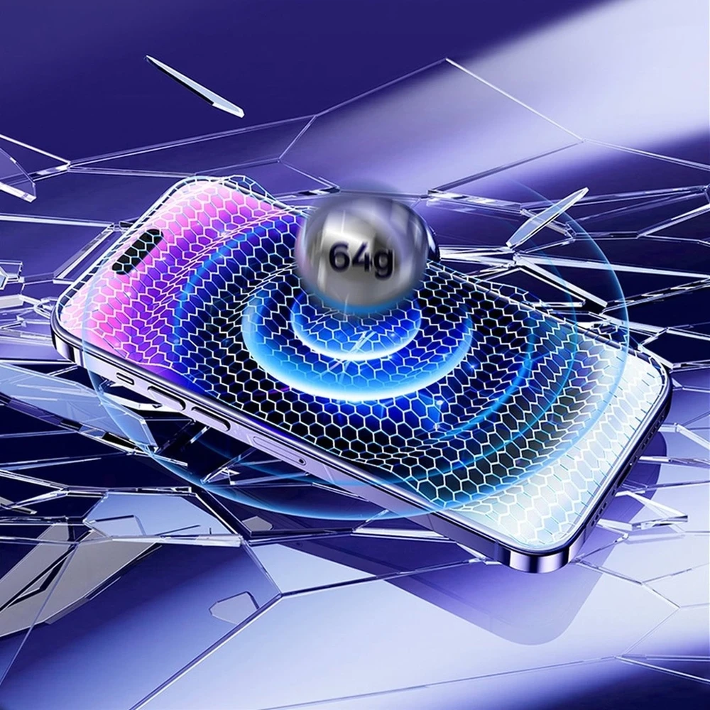 Baseus viso ekrano Apsauginis stiklas Apple iPhone 14 Pro Max su Anti Mėlyna šviesos filtru ir 0,3 mm garsiakalbio dangteliu + montavimo rėmeliu