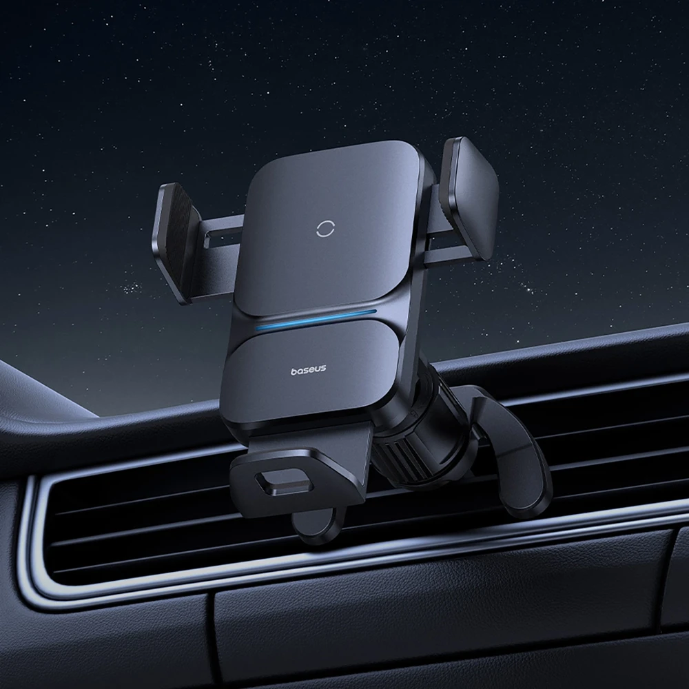 Baseus Automobilinis laikiklis 4.7-7.5" ekranų telefonams su belaidžiu Qi įkrovimu 15W, IR jutikliu