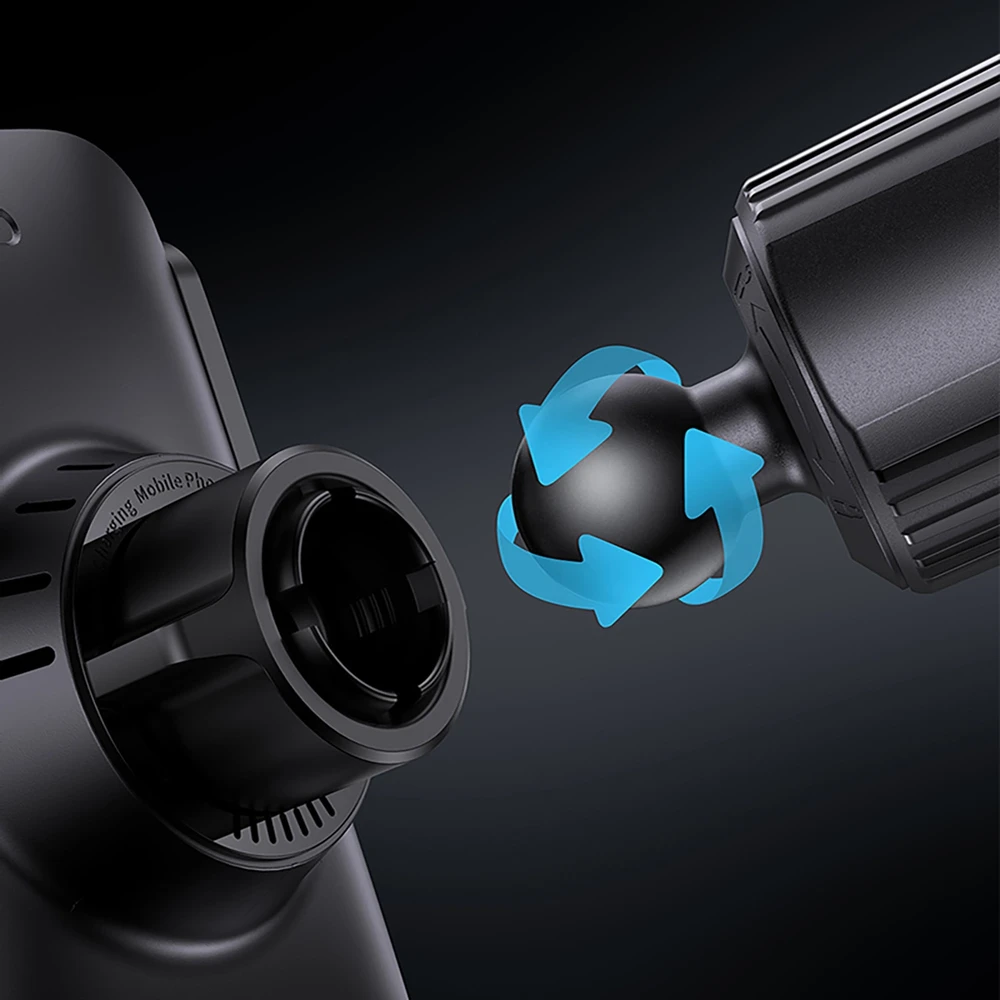 Baseus Automobilinis laikiklis 4.7-7.5" ekranų telefonams su belaidžiu Qi įkrovimu 15W, IR jutikliu
