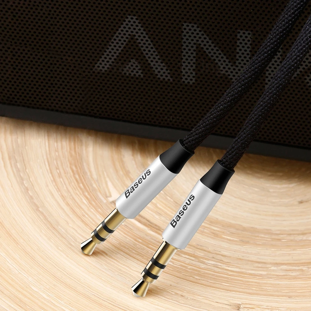Baseus Yiven Audio Cable 3.5 male Audio M30 1.5 (Juodas)