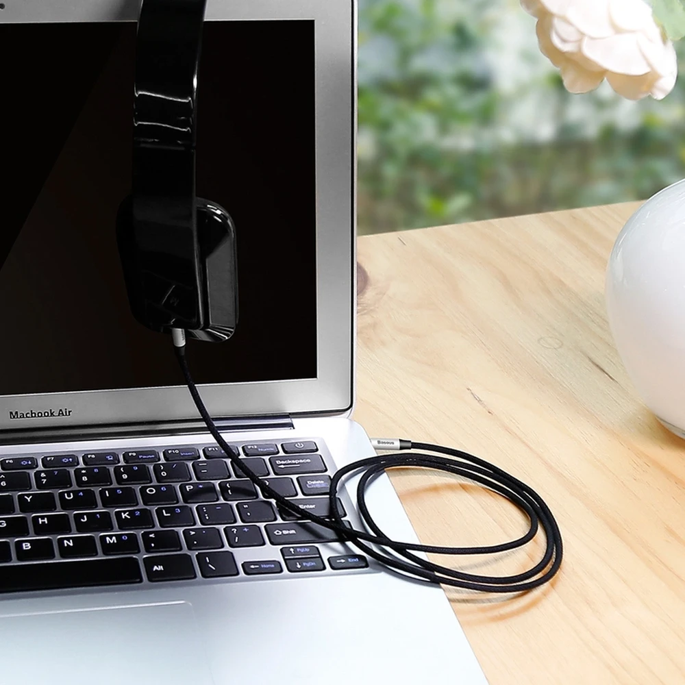 Baseus Yiven Audio Cable 3.5 male Audio M30 1.5 (Juodas)
