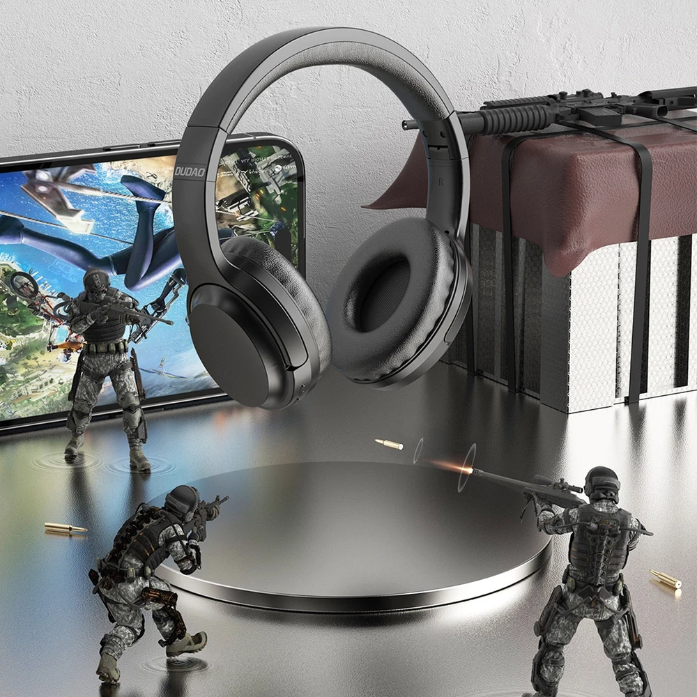 Belaidės ausinės Dudao X22Pro, Bluetooth 5.3, juodos spalvos