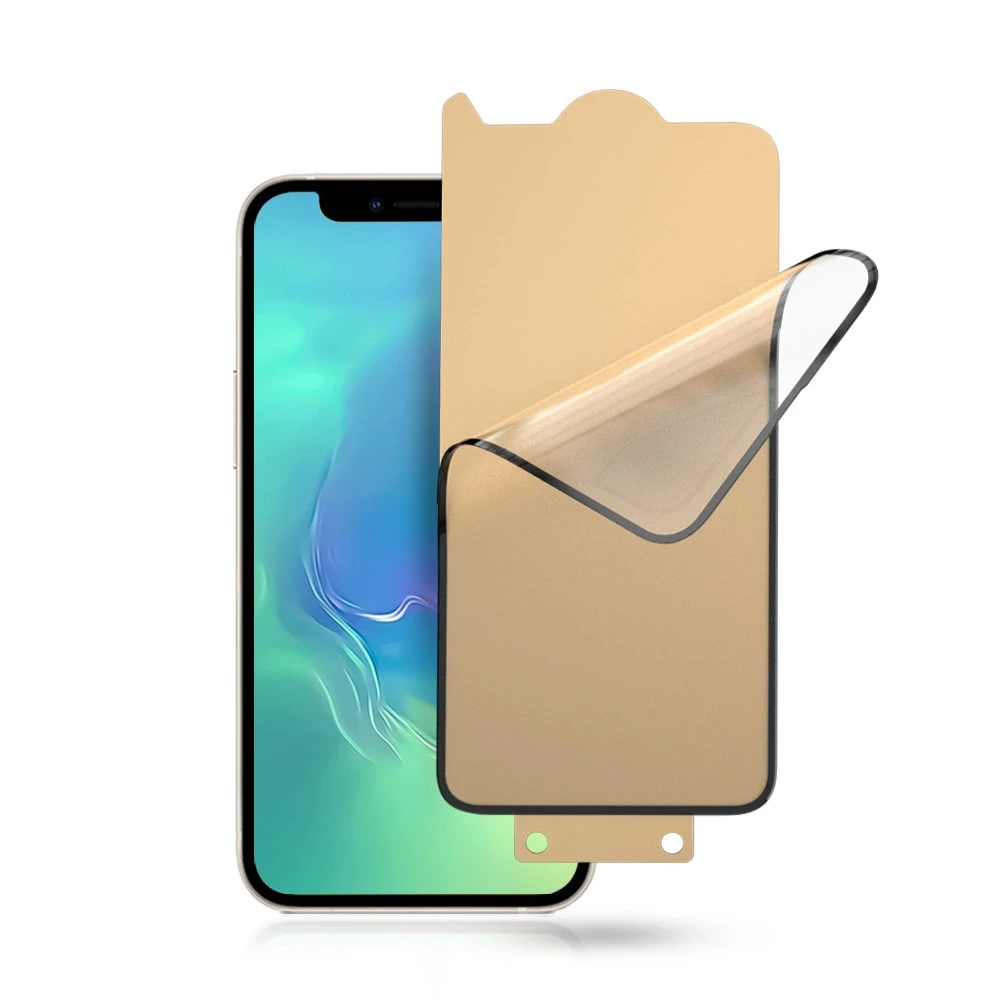 Bestsuit 6in1 set iPhone 13 mini / grūdintas stiklas lankstus / nugaros korpuso apsauga filmas / fotoaparato objektyvas grūdintas stiklas / šluostės / aplikatorius (D30 buferis)