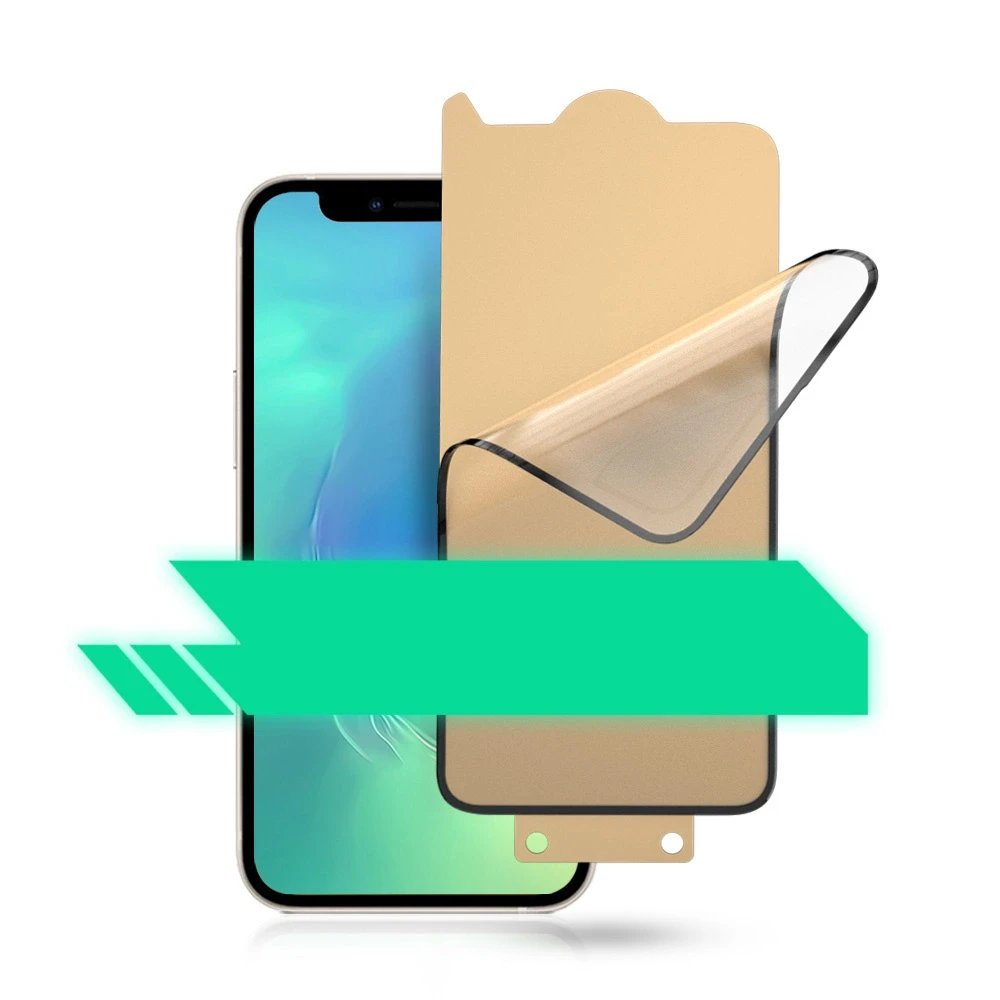 Bestsuit 6in1 set iPhone 13 mini / grūdintas stiklas lankstus / nugaros korpuso apsauga filmas / fotoaparato objektyvas grūdintas stiklas / šluostės / aplikatorius (D30 buferis)