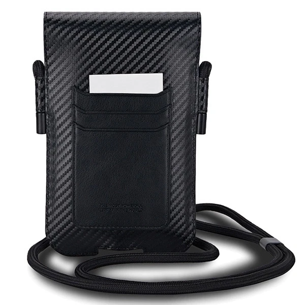 Bag BMW BMPSP15XMSCAKL Wallet Bag juodos spalvos Carbon Mėlyna Stripes