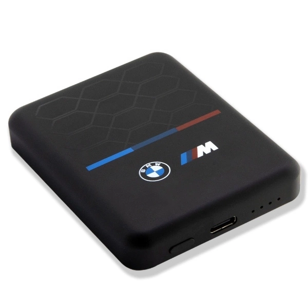BMW Powerbank indukcinis BMPBMS3K22PGVK 5W 3000mAh + kabelis juodos spalvos M Collection MagSafe