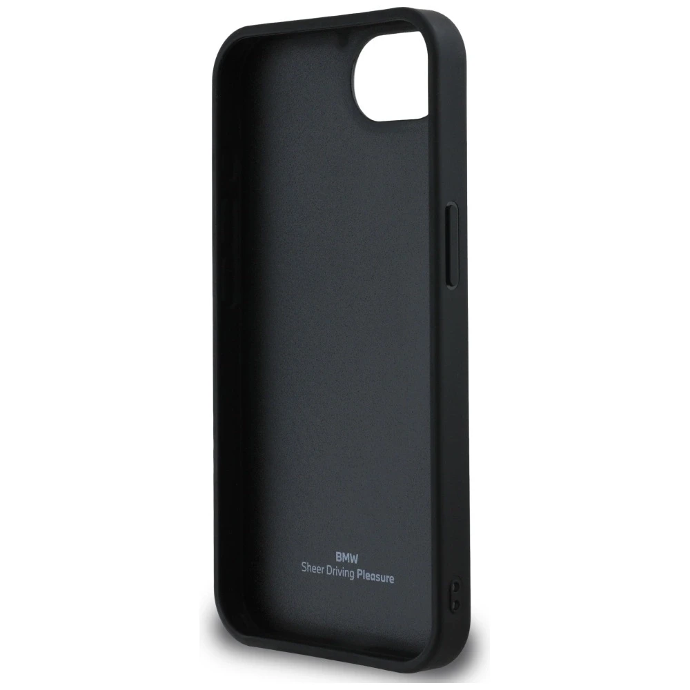 Dėklas BMW Leather Hot Stamp iPhone 16e Case - Juodas