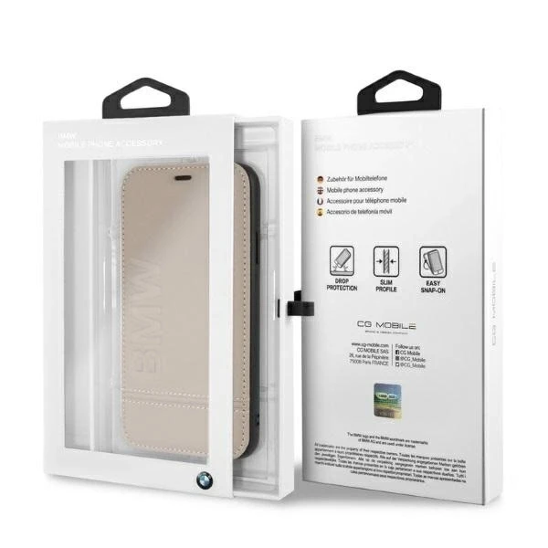 Dėklas BMW Logo Imprint iPhone Xr Case - rusvai gelsvas