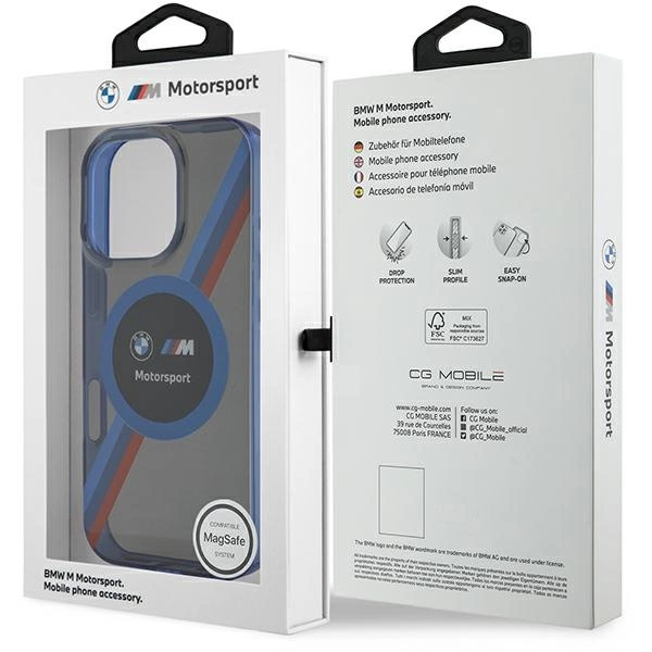 BMW Motosport IML Circle MagSafe Case Apple iPhone 16 Pro Max - dėklas telefonui juodos spalvos