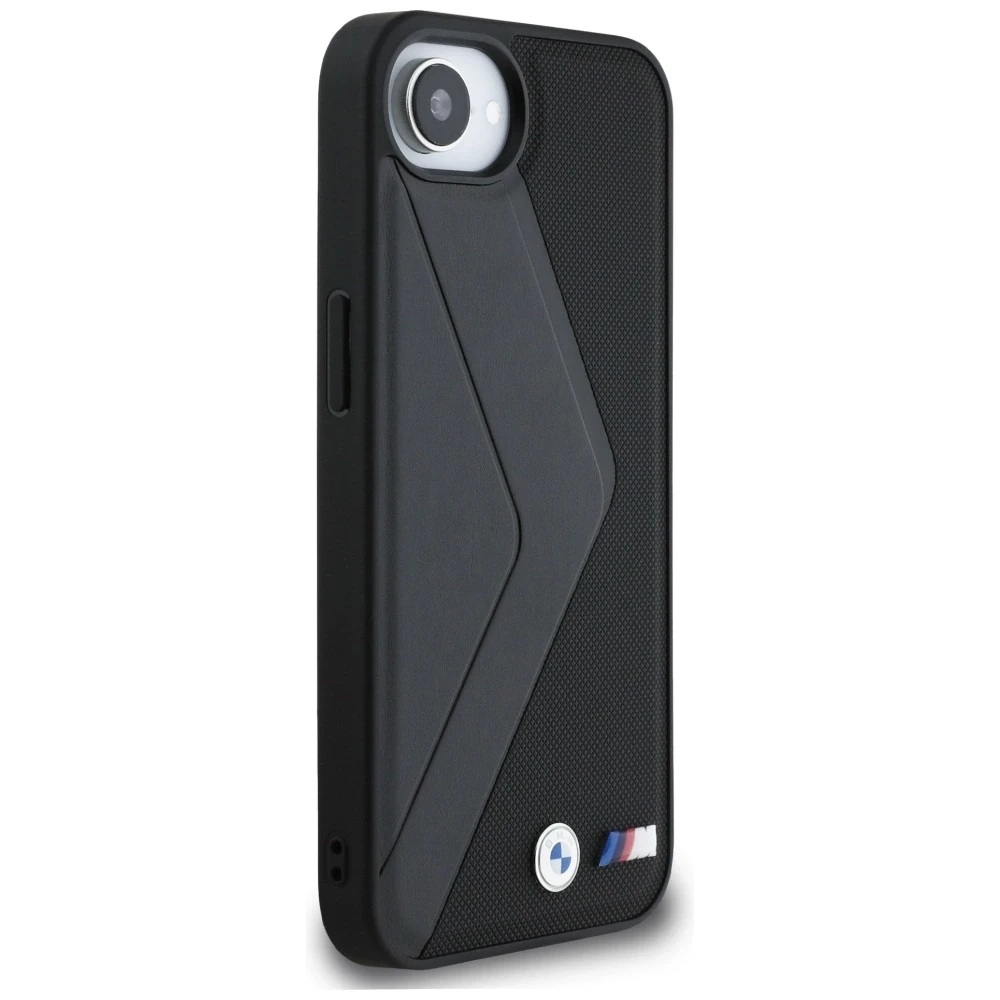 BMW „Oversized Stripes“ „MagSafe“ dėklas, skirtas „iPhone 16e“ - juodas