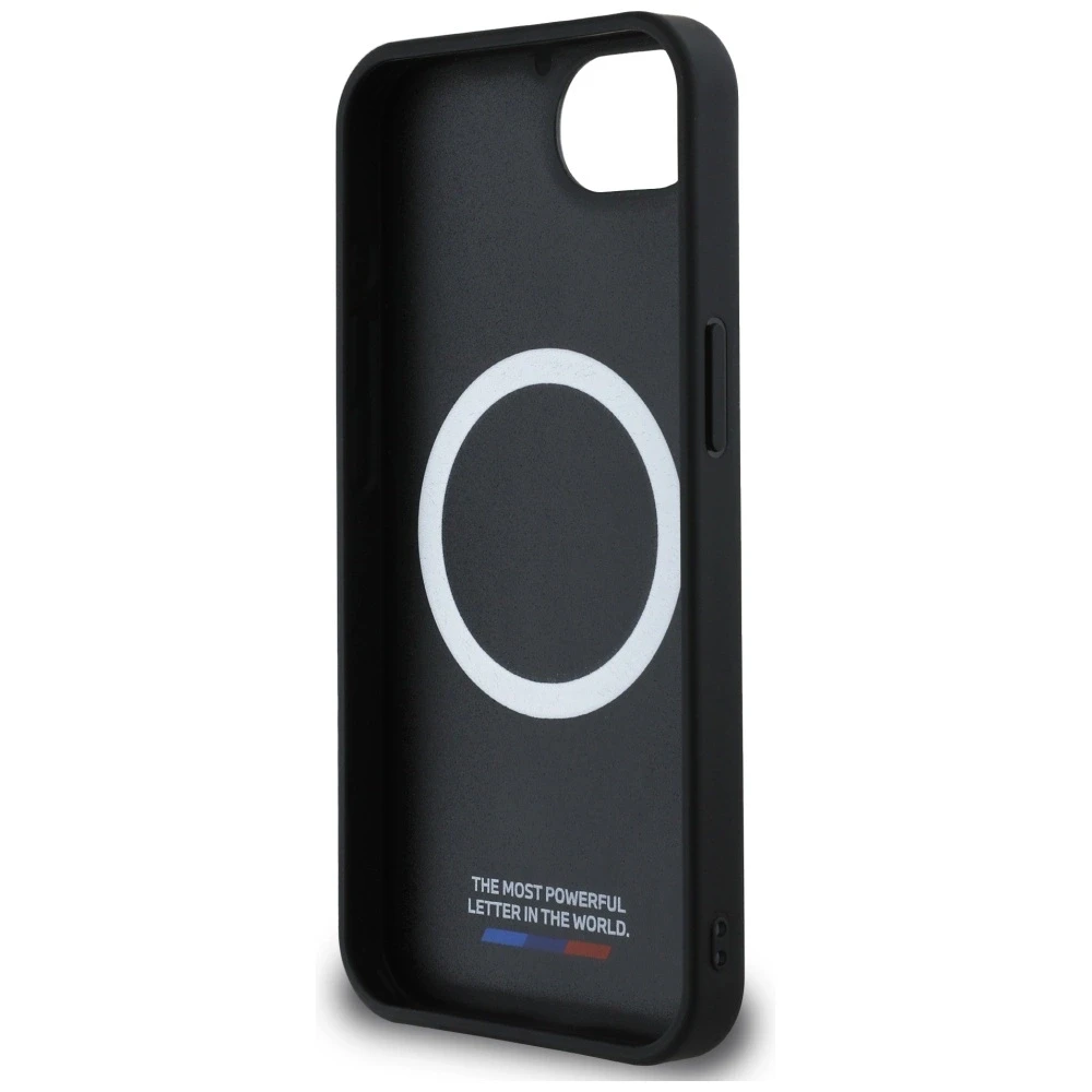 BMW „Oversized Stripes“ „MagSafe“ dėklas, skirtas „iPhone 16e“ - juodas