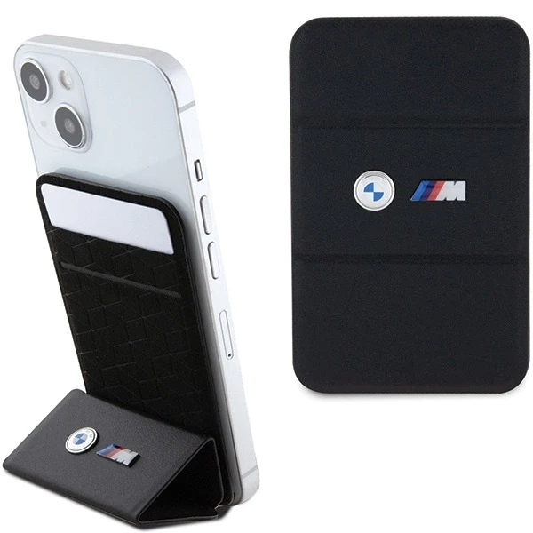 Dėklas Piniginė BMW kortelių lizdui BMWCSMMPGK juodos spalvos MagSafe M Edition kolekcija