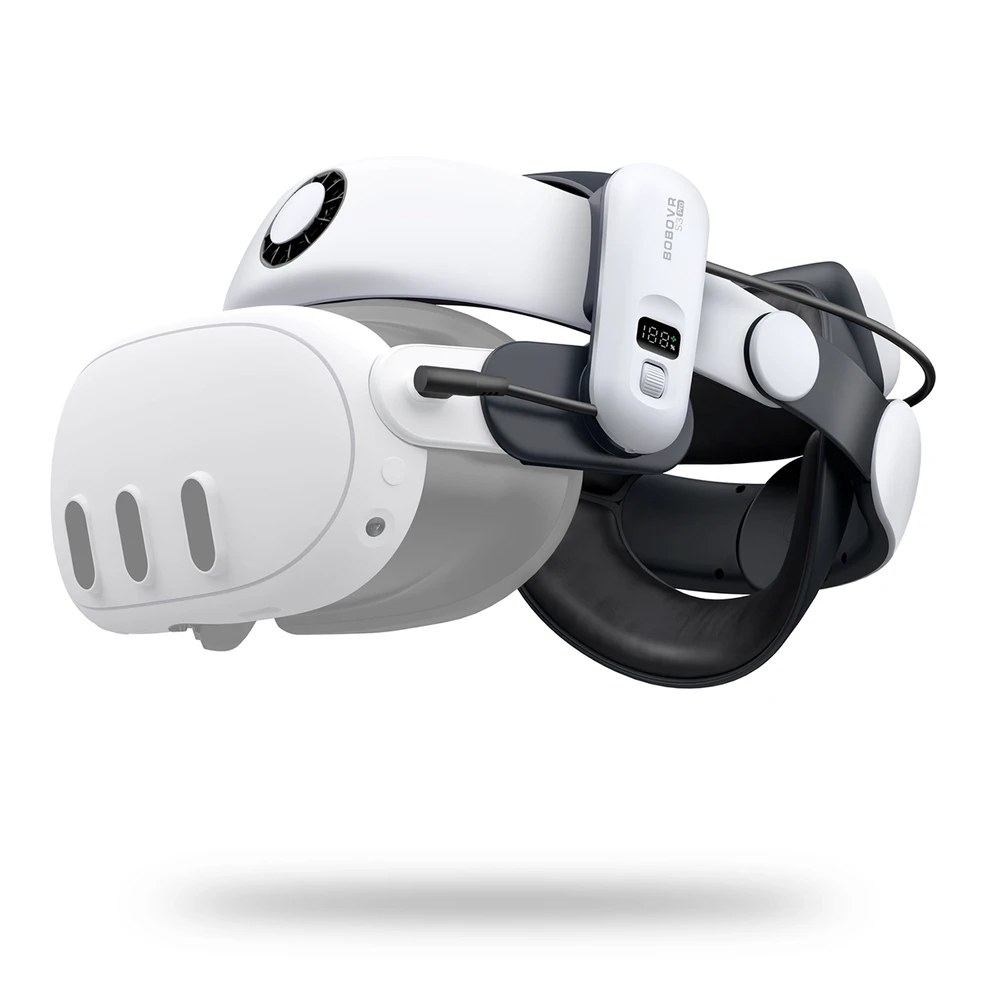 【美品】  Quest 3 128GB＋BOBOVR M2 PLUS＋α BOBOVR S3 PRO baterijos atraminis dirželis, skirtas Meta Quest 3