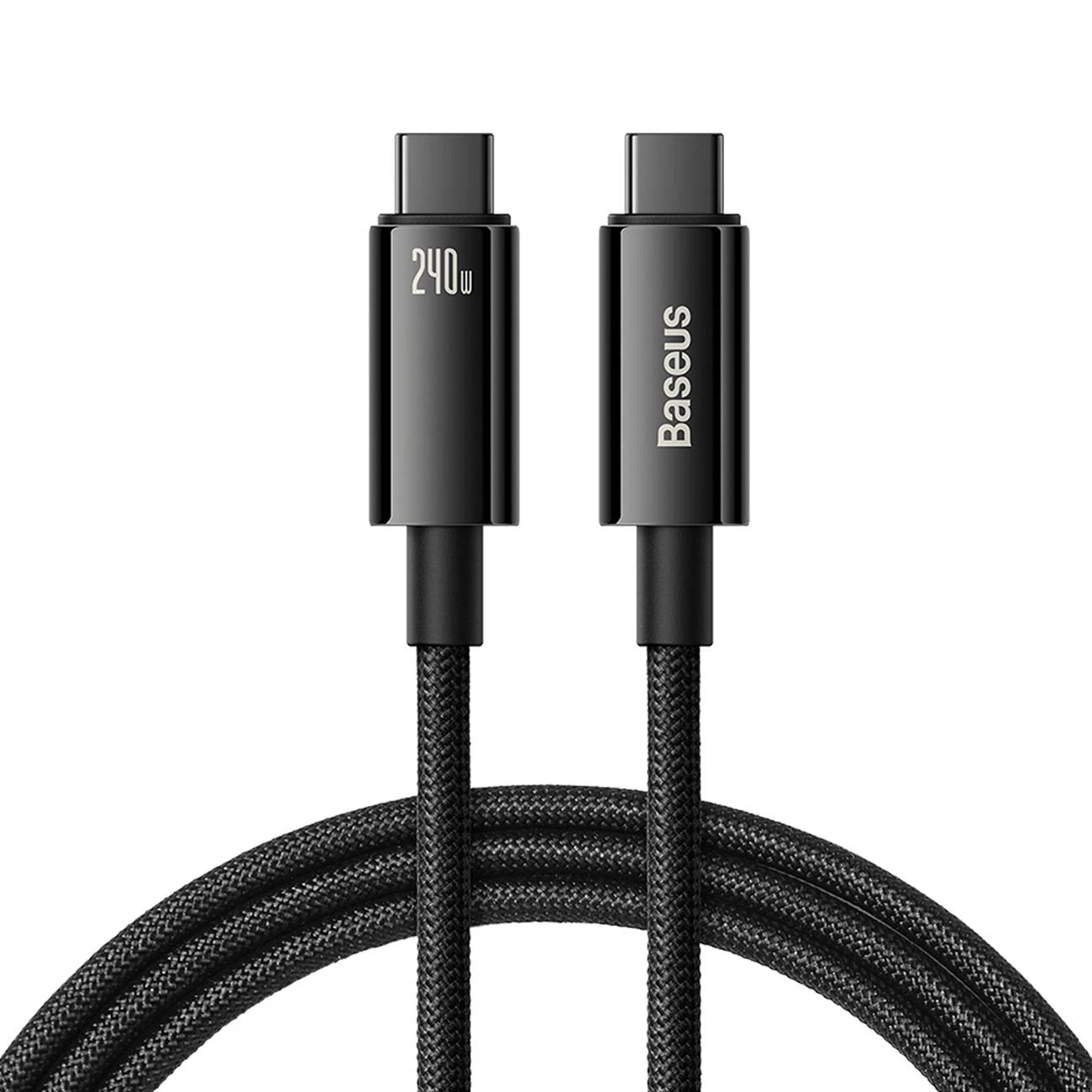 USB-C į USB-C laidas Baseus Tungsten Gold 240W 2 m (juodas)