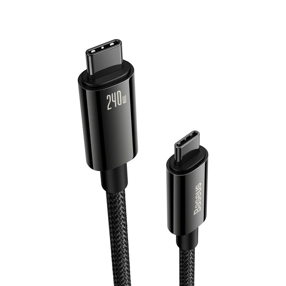 Baseus USB-C USB-C kabelis Tungsten Gold 240W 3m