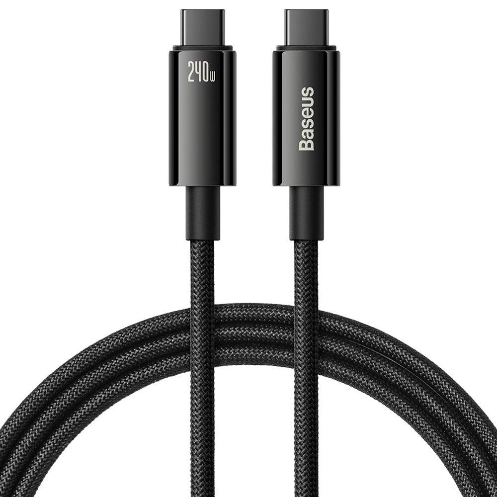 Baseus USB-C USB-C kabelis Tungsten Gold 240W 3m