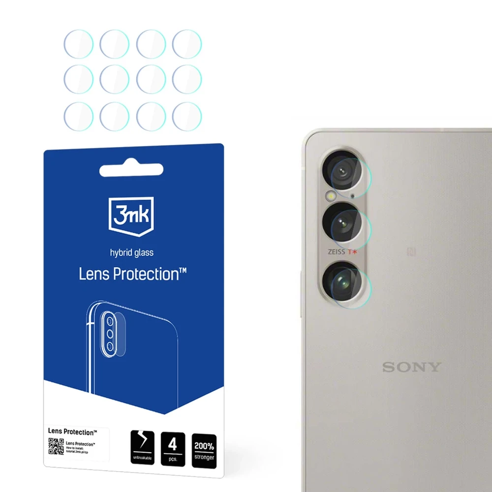 3mk objektyvo apsauga - Kameros objektyvo stiklas, skirtas „Sony Xperia 1 VI“ (4 komplektai)