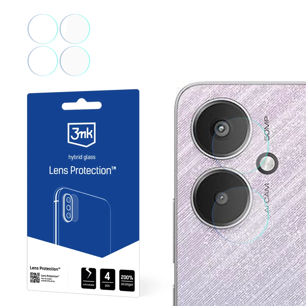 3MK Lens Protect Redmi 13C 5G telefono kameros objektyvo apsauga 4vnt