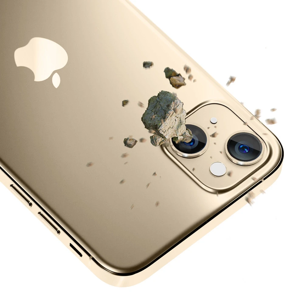 3MK objektyvo apsauga Pro Apple iPhone 14 6,1" auksinis Kameros objektyvo apsauga su tvirtinimo rėmeliu, 1 vnt.