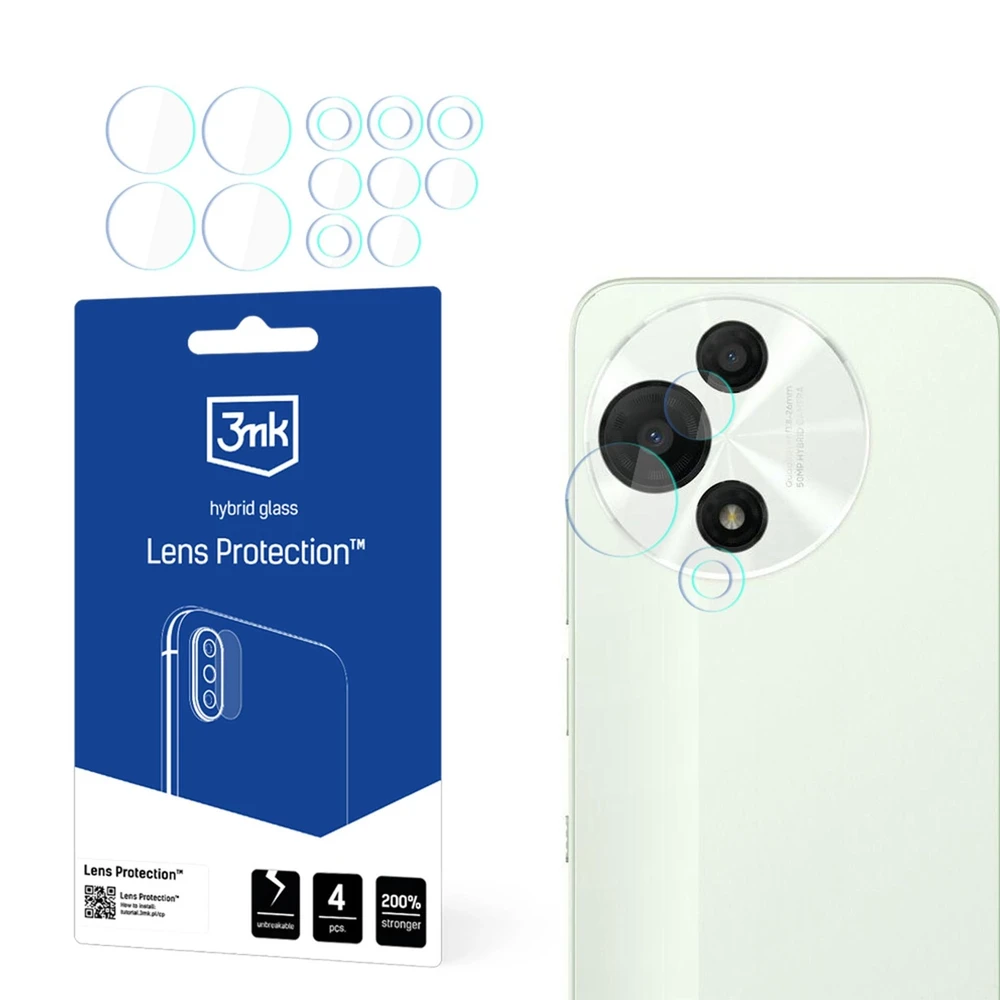 3Mk apsauginis kameros objektyvo stiklas 3mk objektyvo apsauga, skirta TCL 60 5G / 60R 5G / 60 SE NXTPAPER 5G