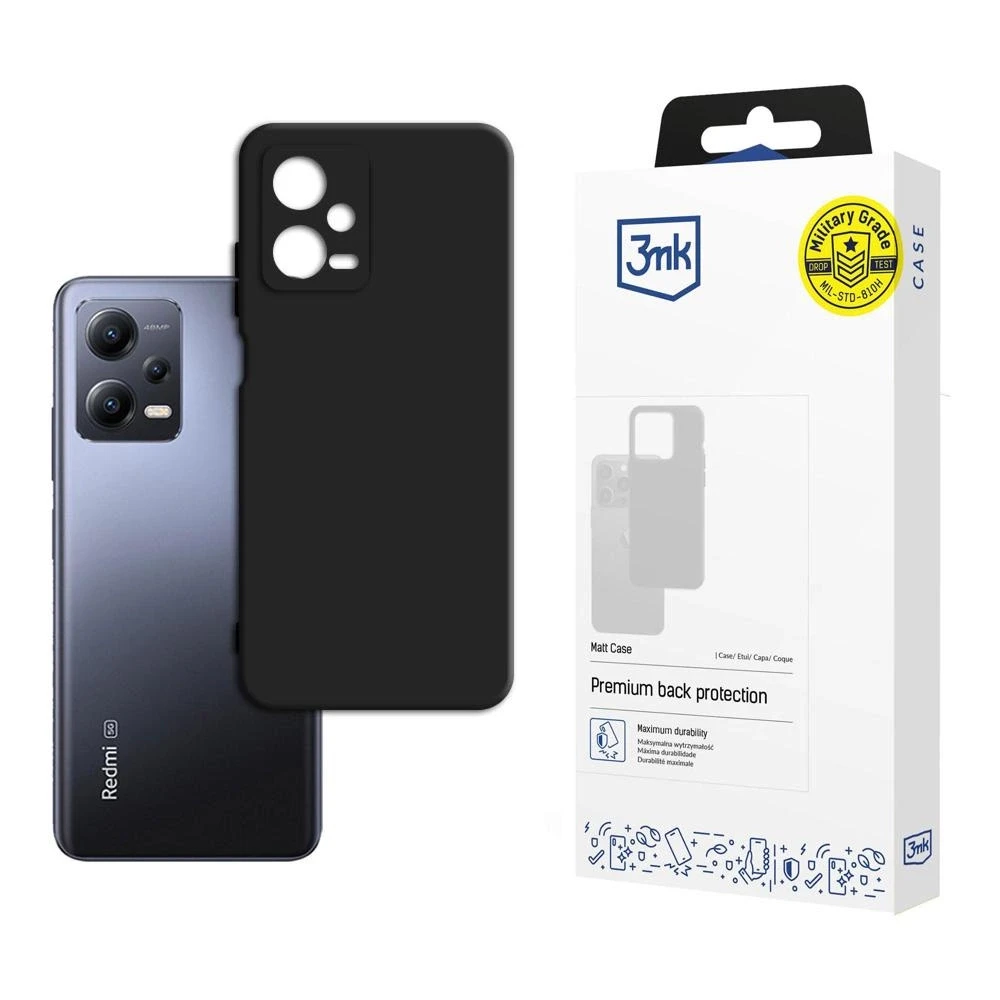 Dėklas 3mk Matt Case Xiaomi Redmi Note 12 5G juodas