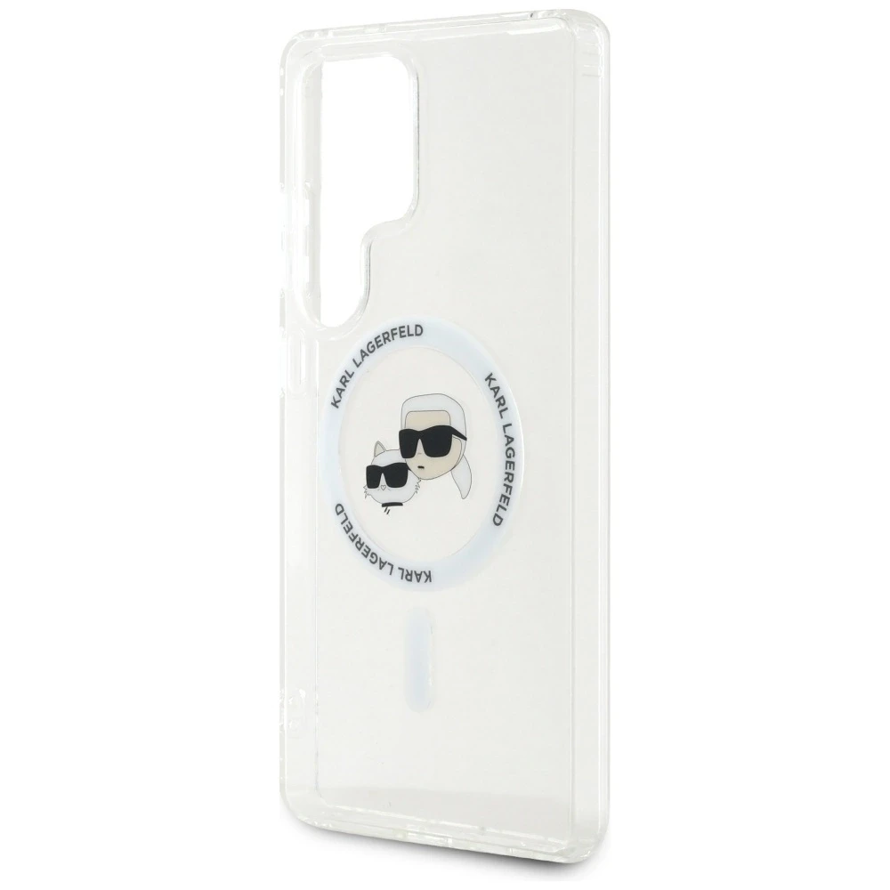 Karl Lagerfeld IML K&CH Heads MagSafe dėklas skirtas Samsung Galaxy S25 Ultra skaidrus