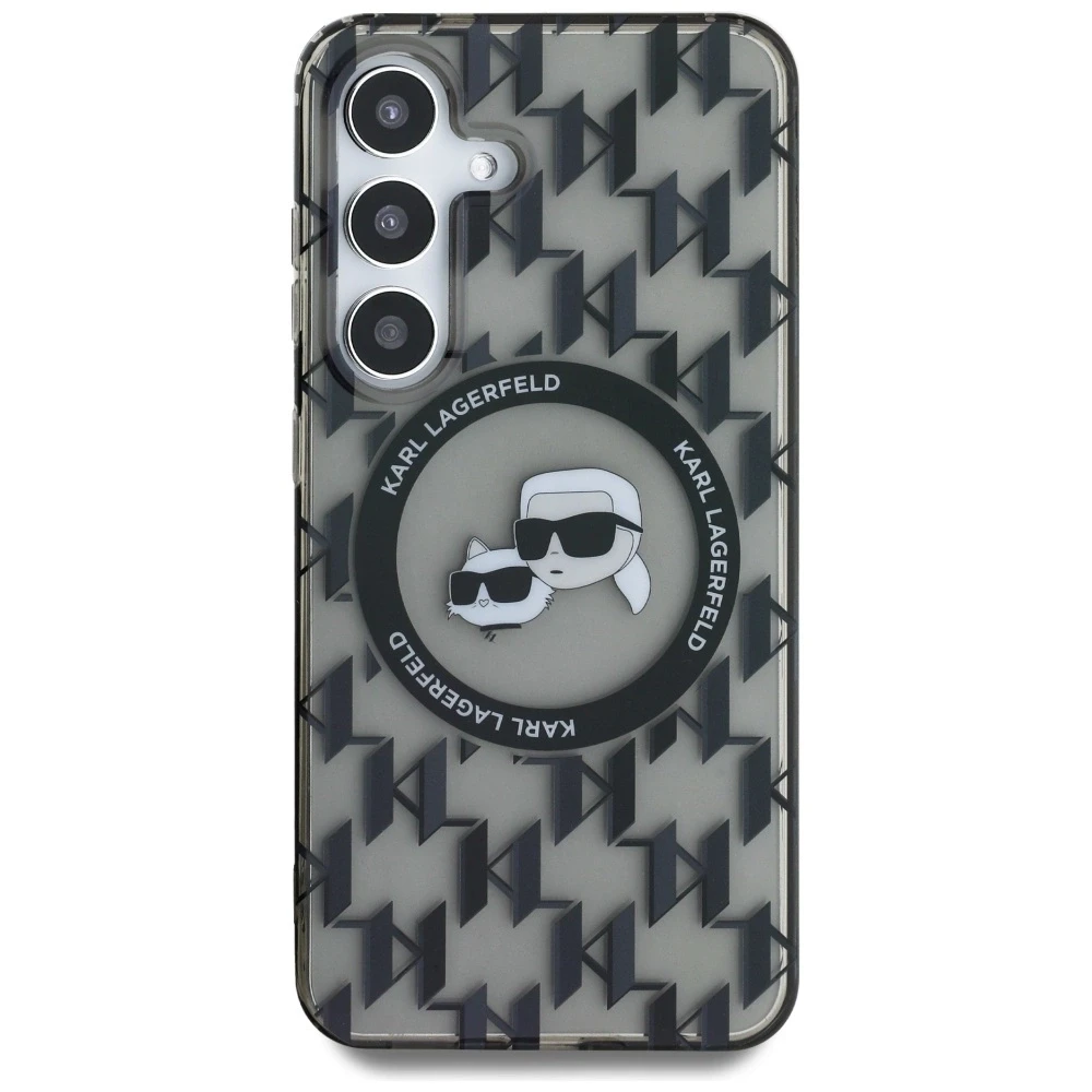 Dėklas Karl Lagerfeld sagutė Karl & Choupette Heads On KL Pattern MagSafe Samsung Galaxy