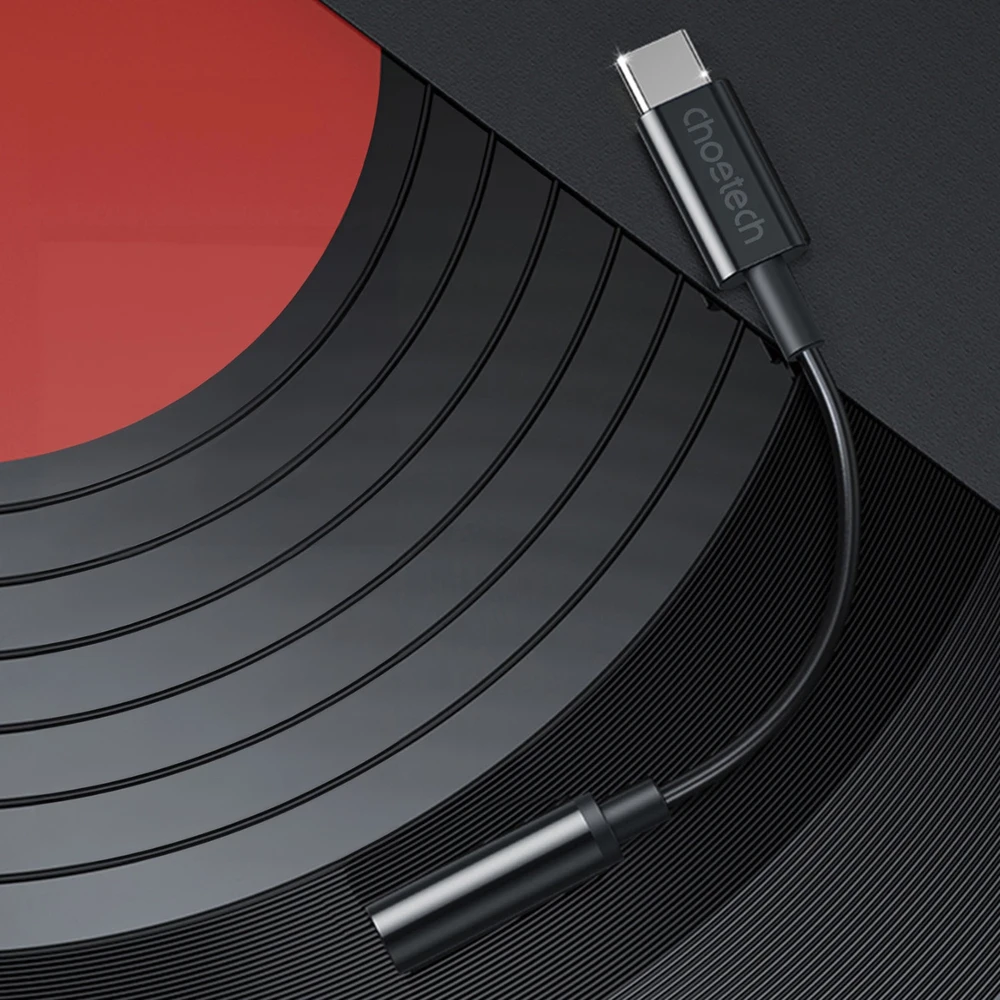 Adapteris CHOETECH USB Type-C (M) - ausinių jungtis 3.5mm (F)